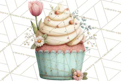 Springtime Baby Animal Clipart PNG, Cute Tea Party Bunnies Product Image 3