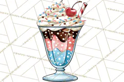 4th of July Retro Diner Clipart, Patriotic Americana Diner Product Image 3