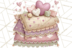 Valentine Picnic Party Clipart, Pink Heart Picnic PNG Product Image 4