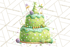 Cartoon Birthday Cake Clipart, Cute Realistic Cake PNG Product Image 4