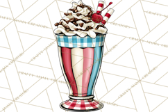 4th of July Retro Diner Clipart, Patriotic Americana Diner Product Image 4