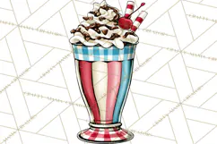 4th of July Retro Diner Clipart, Patriotic Americana Diner Product Image 4