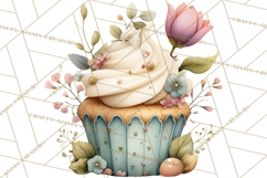 Springtime Baby Animal Clipart PNG, Cute Tea Party Bunnies Product Image 4