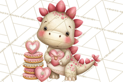 Valentine Dinosaur Clipart Cute T-Rex Sublimation PNG Love Product Image 4