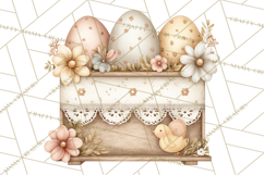 Vintage Easter Props Clipart PNG, Easter Eggs Printable Product Image 4