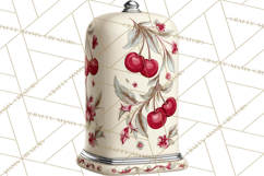 Farmhouse Cherry Kitchen Clipart, Rustic Cherry Kitchen Png Product Image 5