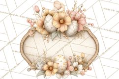 Vintage Easter Props Clipart PNG, Easter Eggs Printable Product Image 5