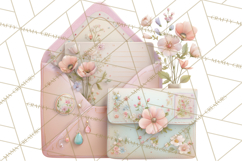 Pink Romantic Letter Clipart, Love Notes Clip Art PNG Product Image 5