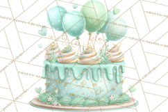 Cartoon Birthday Cake Clipart, Cute Realistic Cake PNG Product Image 5