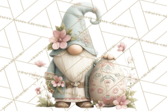 Easter Gnomes Clipart, Cute Bunny Hats, Pastel Eggs Png Product Image 2