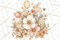 Vintage Easter Props Clipart PNG, Easter Eggs Printable Product Image 2