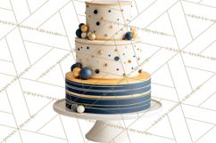 Birthday Cake Clipart, Tiered Cake PNG, Drip Cake PNG Product Image 4