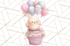 Pastel Birthday Clipart, Cute Party Animals PNG Product Image 4