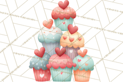 Bee Valentine Clipart PNG, Cute Kawaii Bee With Hearts Product Image 4