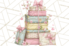 Pink Romantic Letter Clipart, Love Notes Clip Art PNG Product Image 3