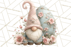 Easter Gnomes Clipart, Cute Bunny Hats, Pastel Eggs Png Product Image 3