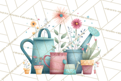 Spring Garden Tools Clipart, Cute Gardening Tools PNG Product Image 4