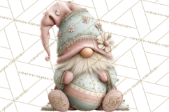 Easter Gnomes Clipart, Cute Bunny Hats, Pastel Eggs Png Product Image 4