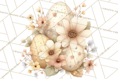 Vintage Easter Props Clipart PNG, Easter Eggs Printable Product Image 4