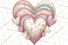 Valentine Picnic Party Clipart, Pink Heart Picnic PNG Product Image 4