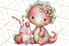 Valentine Dinosaur Clipart Cute T-Rex Sublimation PNG Love Product Image 5