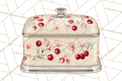 Farmhouse Cherry Kitchen Clipart, Rustic Cherry Kitchen Png Product Image 5