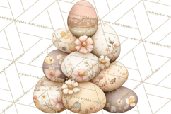 Vintage Easter Props Clipart PNG, Easter Eggs Printable Product Image 2