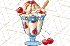 4th of July Retro Diner Clipart, Patriotic Americana Diner Product Image 2