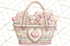 Valentine Picnic Party Clipart, Pink Heart Picnic PNG Product Image 3