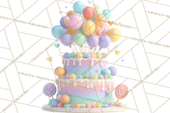 Cartoon Birthday Cake Clipart, Cute Realistic Cake PNG Product Image 4