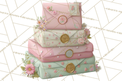 Pink Romantic Letter Clipart, Love Notes Clip Art PNG Product Image 5