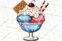 4th of July Retro Diner Clipart, Patriotic Americana Diner Product Image 5