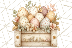 Vintage Easter Props Clipart PNG, Easter Eggs Printable Product Image 2