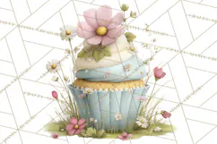 Springtime Baby Animal Clipart PNG, Cute Tea Party Bunnies Product Image 2