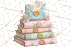 Pink Romantic Letter Clipart, Love Notes Clip Art PNG Product Image 2