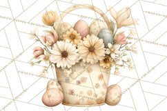 Vintage Easter Props Clipart PNG, Easter Eggs Printable Product Image 3