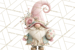 Easter Gnomes Clipart, Cute Bunny Hats, Pastel Eggs Png Product Image 4