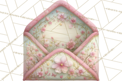 Pink Romantic Letter Clipart, Love Notes Clip Art PNG Product Image 4