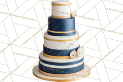 Birthday Cake Clipart, Tiered Cake PNG, Drip Cake PNG Product Image 5