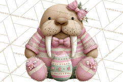 Yarn Animal Easter Clipart, Knitted Plush Easter Animals Png Product Image 5