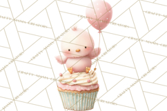 Pastel Birthday Clipart, Cute Party Animals PNG Product Image 5