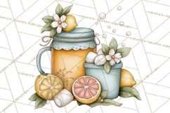 Citrus Kitchen Cottagecore PNG, Rustic Citrus Clipart, Lemon Product Image 5