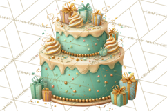 Cartoon Birthday Cake Clipart, Cute Realistic Cake PNG Product Image 5