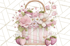 Valentine Picnic Party Clipart, Pink Heart Picnic PNG Product Image 5