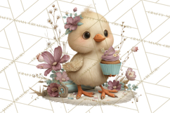 Springtime Baby Animal Clipart PNG, Cute Tea Party Bunnies Product Image 5