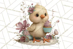 Springtime Baby Animal Clipart PNG, Cute Tea Party Bunnies Product Image 5