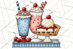 4th of July Retro Diner Clipart, Patriotic Americana Diner Product Image 5
