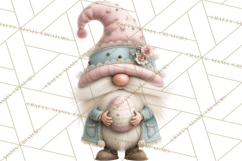 Easter Gnomes Clipart, Cute Bunny Hats, Pastel Eggs Png Product Image 2