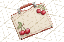 Farmhouse Cherry Kitchen Clipart, Rustic Cherry Kitchen Png Product Image 2
