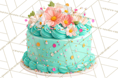 Cartoon Birthday Cake Clipart, Cute Realistic Cake PNG Product Image 2
